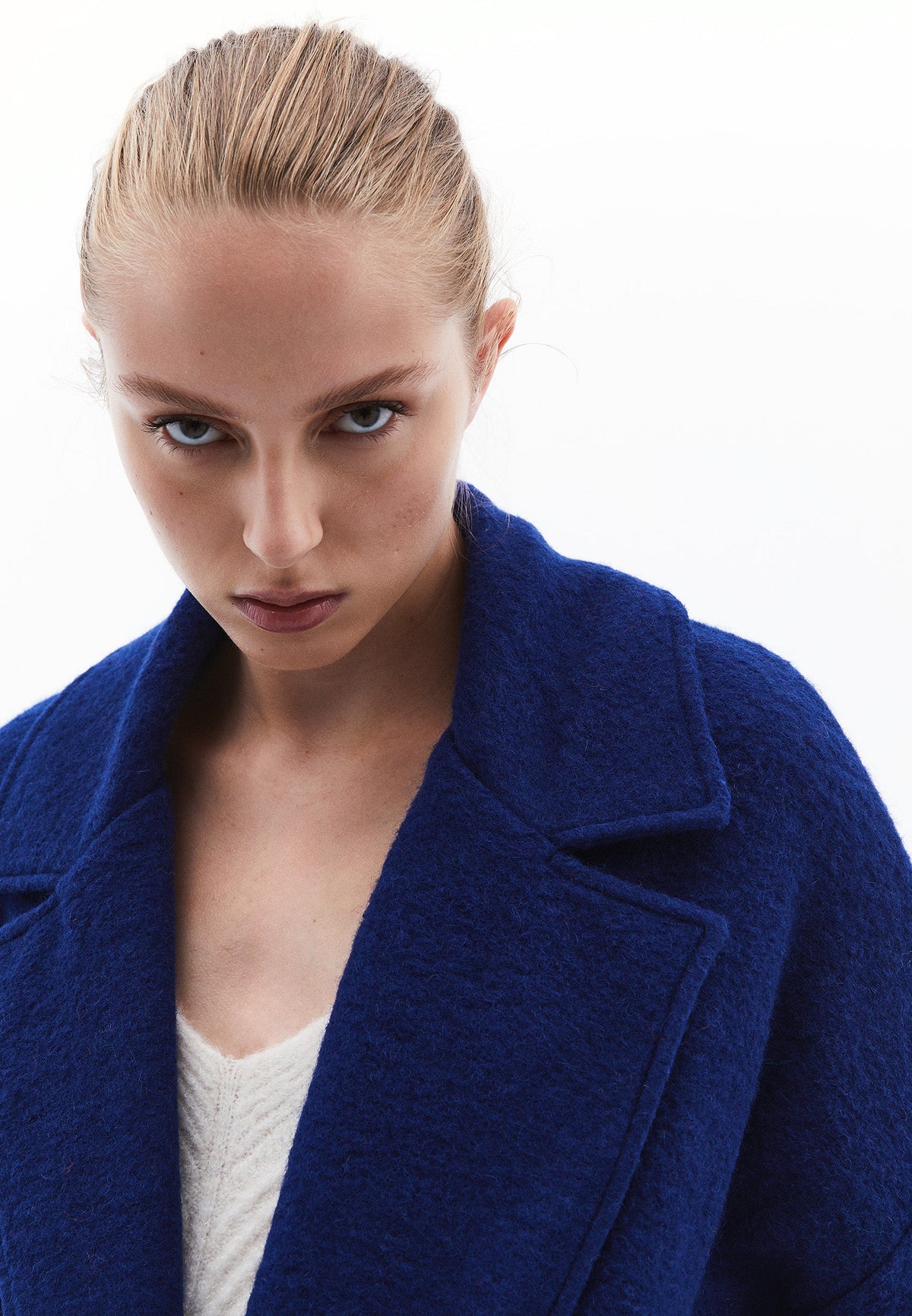 Long Oversize Coat Shirt Collar - SURF THE WEB