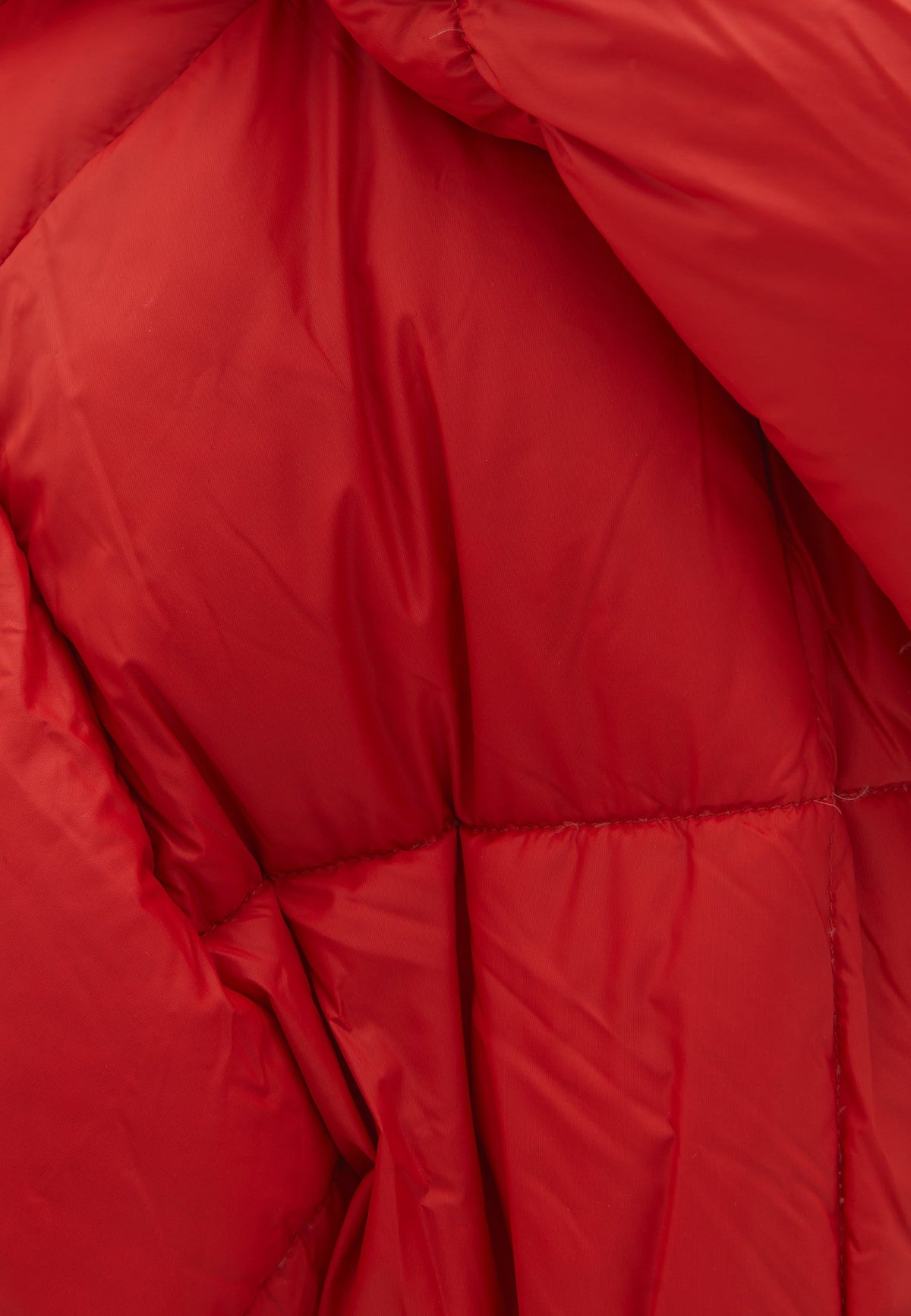 Hooded Oversize Quilted Coat - VALIANT POPPY