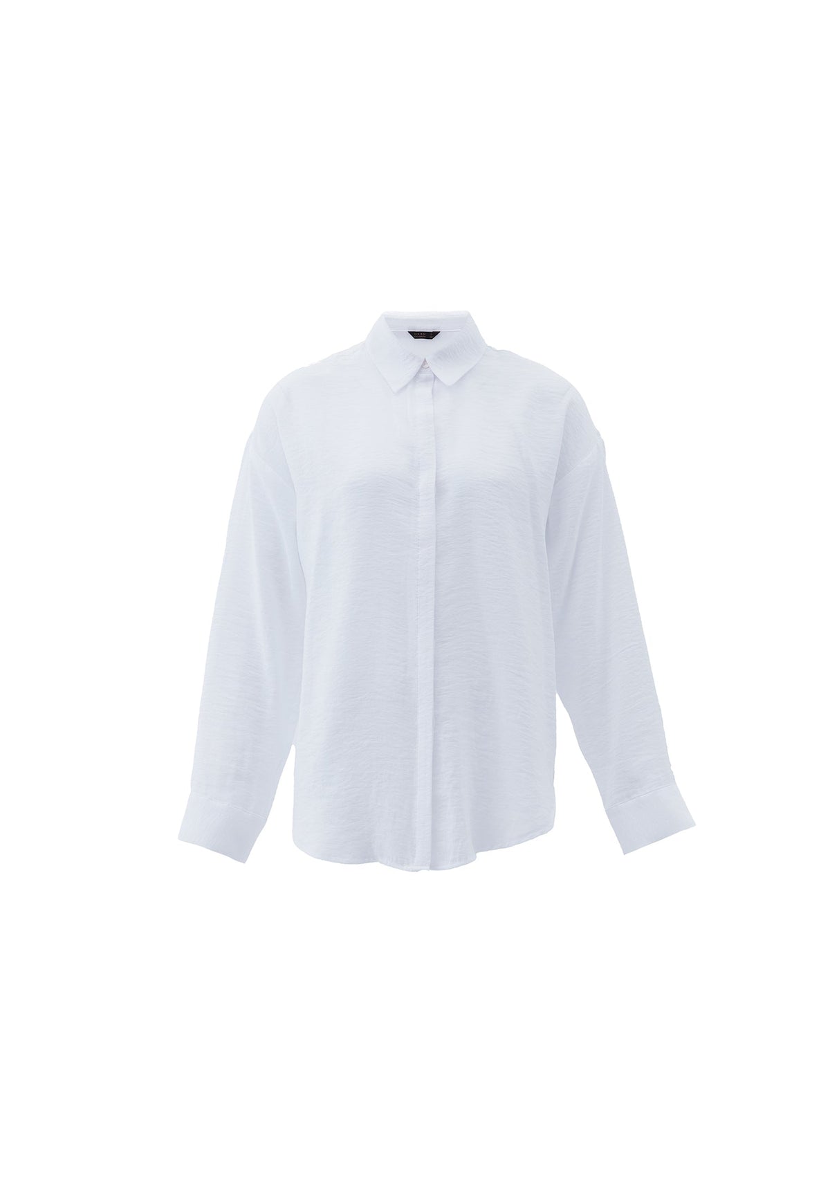 Button Detailed Oversize Shirt - WHITE