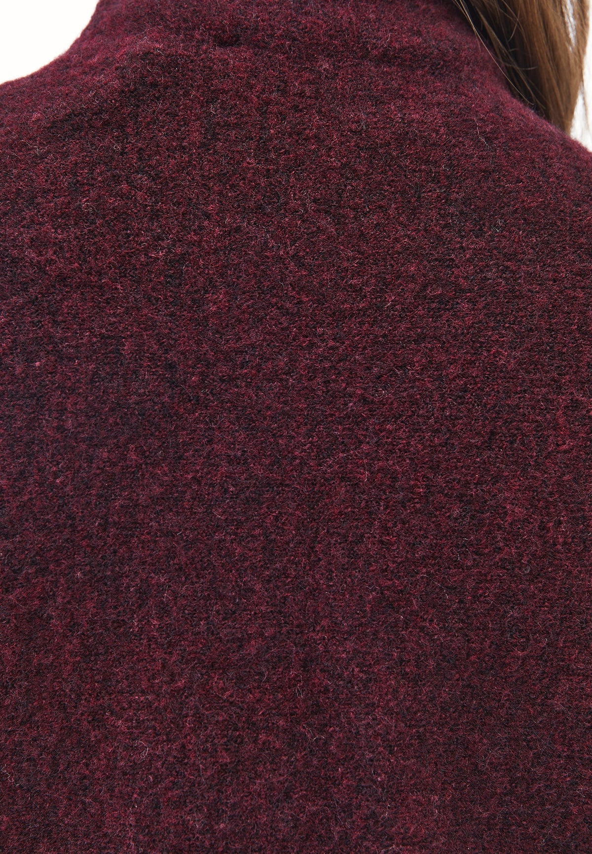 High Neck Button Detailed Sweater - WINETASTING